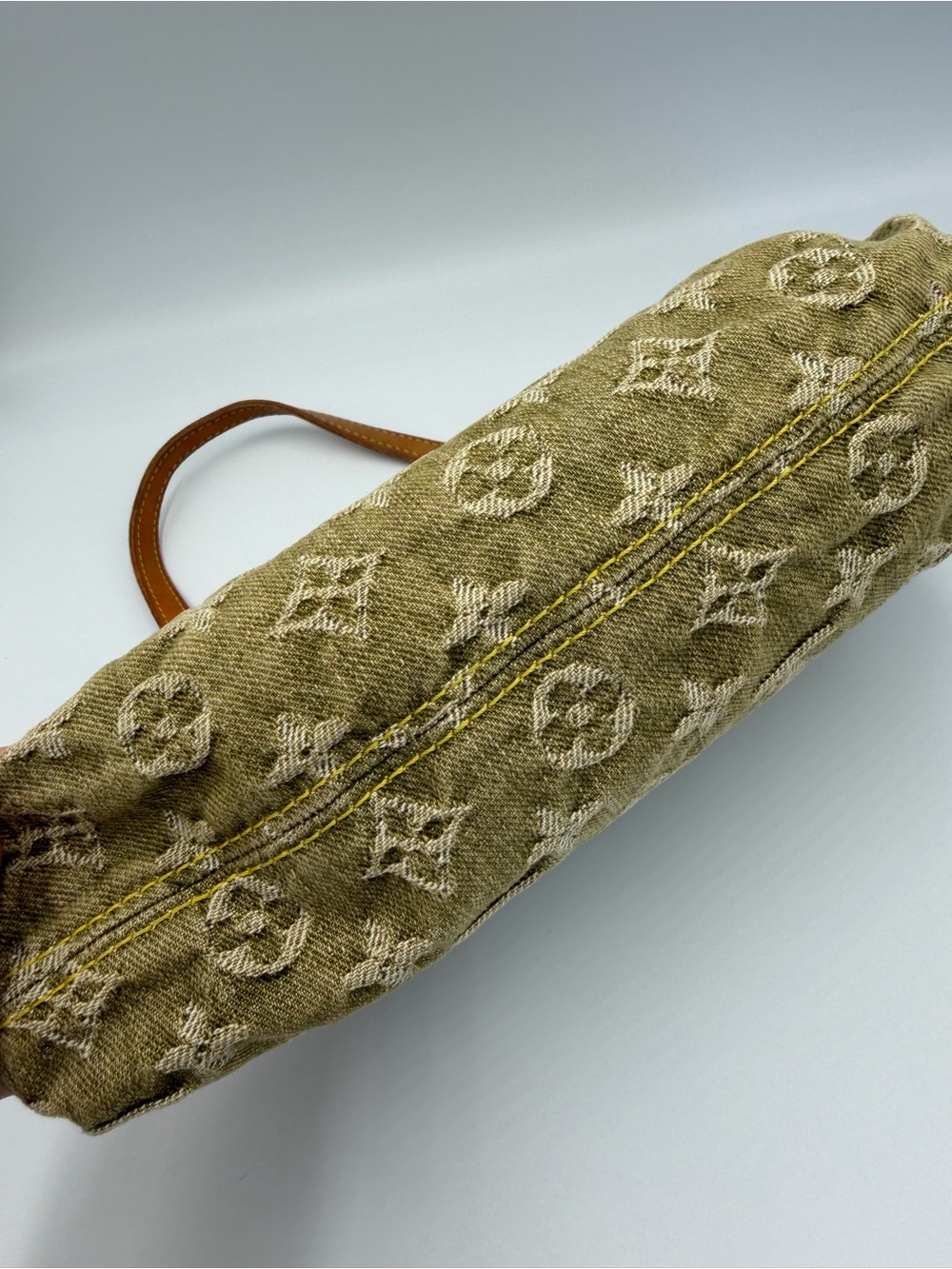 LOUIS VUITTON RARE vintage khaki denim green pleaty - Picture 9 of 16
